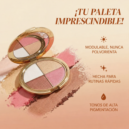 50% OFF SOLO POR HOY: SUPERGIRL 4 EN 1™ - Paleta Maquilladora de ojos y mejillas